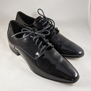 NWT Zara Black Patent Derby Oxfords Size 35